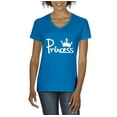 thumbnail image 1 of NIB - Women's T-Shirt V-Neck Short Sleeve - Princess Crown, 1 of 5