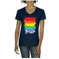 thumbnail image 1 of NIB - Women's T-Shirt V-Neck Short Sleeve - Rainbow Pride, 1 of 5