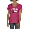 thumbnail image 1 of NIB - Women's T-Shirt V-Neck Short Sleeve - Texas Flag, 1 of 5