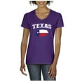 thumbnail image 1 of NIB - Women's T-Shirt V-Neck Short Sleeve - Texas Flag, 1 of 5