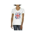 thumbnail image 1 of NIB - Women's T-Shirt V-Neck Short Sleeve - Union Jack British Flag, 1 of 5