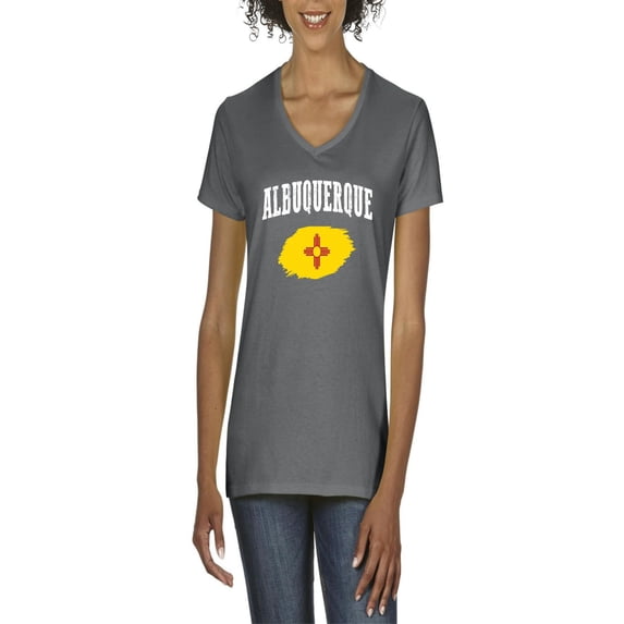 NIB - Women's T-Shirt V-Neck Short Sleeve - Albuquerque