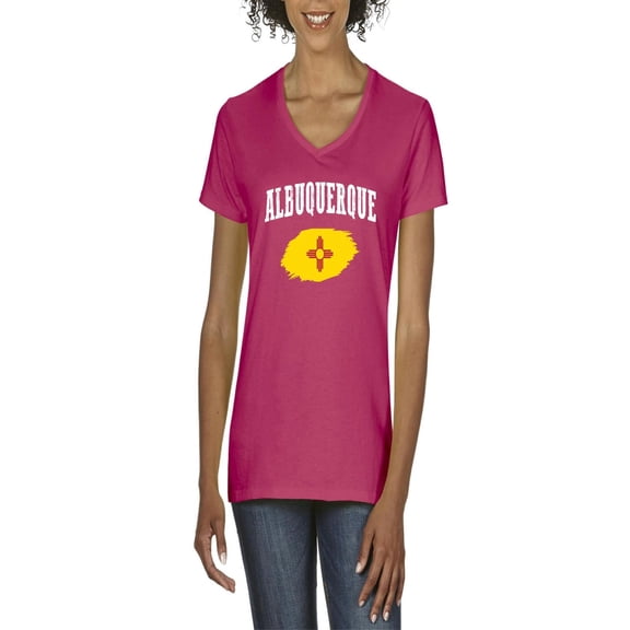 NIB - Women's T-Shirt V-Neck Short Sleeve - Albuquerque