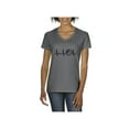 thumbnail image 1 of NIB - Women's T-Shirt V-Neck Short Sleeve, up to Women Size 3XL - Basketball Heartbeat, 1 of 5