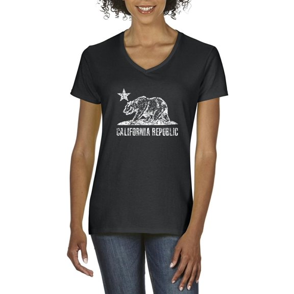 NIB - Women's T-Shirt V-Neck Short Sleeve - California Bear