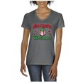 thumbnail image 1 of NIB - Women's T-Shirt V-Neck Short Sleeve, up to Women Size 3XL - Christmas Wrapper, 1 of 5