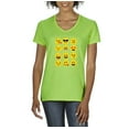 thumbnail image 1 of NIB - Women's T-Shirt V-Neck Short Sleeve - Emoji Group, 1 of 5