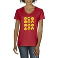 thumbnail image 1 of NIB - Women's T-Shirt V-Neck Short Sleeve - Emoji Group, 1 of 5