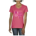thumbnail image 1 of NIB - Women's T-Shirt V-Neck Short Sleeve - Fight Breast Cancer, 1 of 5