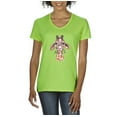 thumbnail image 1 of NIB - Women's T-Shirt V-Neck Short Sleeve - Giraffe, 1 of 5