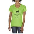 thumbnail image 1 of NIB - Women's T-Shirt V-Neck Short Sleeve, up to Women Size 3XL - Mother Of Cats, 1 of 5