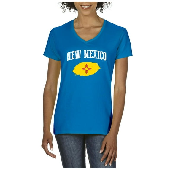 NIB - Women's T-Shirt V-Neck Short Sleeve, up to Women Size 3XL - New Mexico