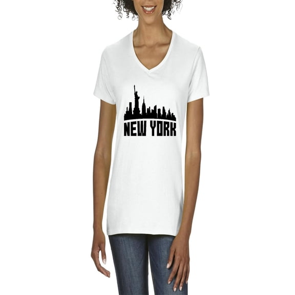 NIB - Women's T-Shirt V-Neck Short Sleeve, up to Women Size 3XL - New York City