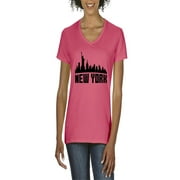 NIB - Women's T-Shirt V-Neck Short Sleeve - New York City