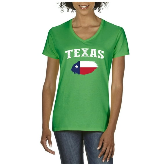 NIB - Women's T-Shirt V-Neck Short Sleeve - Texas Flag