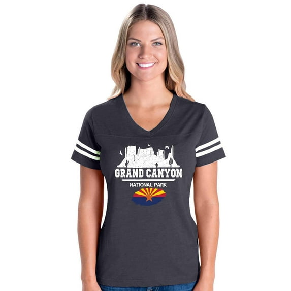 NIB - Womens Football Fine Jersey T-shirts - Arizona Grand Canyon National Park
