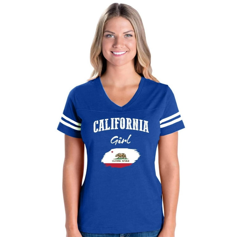 NIB Womens Football Fine Jersey T shirts California Girl