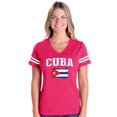 thumbnail image 1 of NIB - Womens Football Fine Jersey T-shirts - Cuba, 1 of 4
