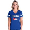 thumbnail image 1 of NIB - Womens Football Fine Jersey T-shirts - Cuba, 1 of 5
