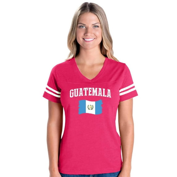 NIB - Womens Football Fine Jersey T-shirts - Guatemala