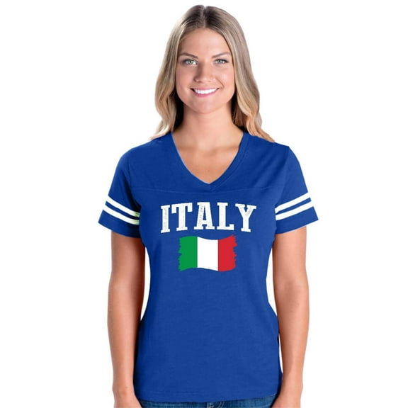 NIB - Womens Football Fine Jersey T-shirts - Italy