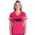 thumbnail image 1 of NIB - Womens Football Fine Jersey T-shirts - Paris, 1 of 4