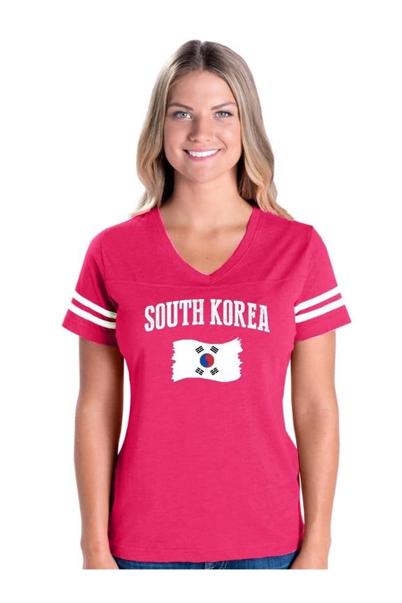 - Womens Football Fine Jersey T-shirts - South Korea