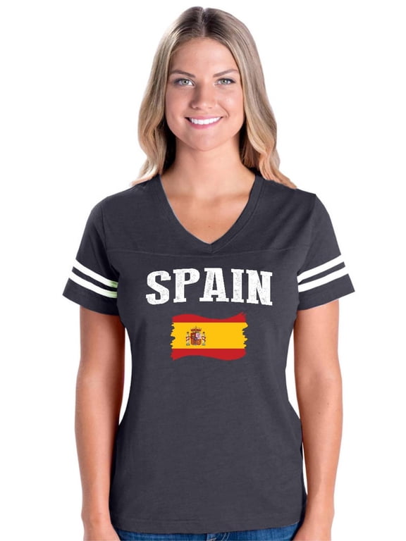 - Womens Football Fine Jersey T-shirts - Spain