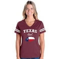 thumbnail image 1 of NIB - Womens Football Fine Jersey T-shirts - Texas Girl, 1 of 5