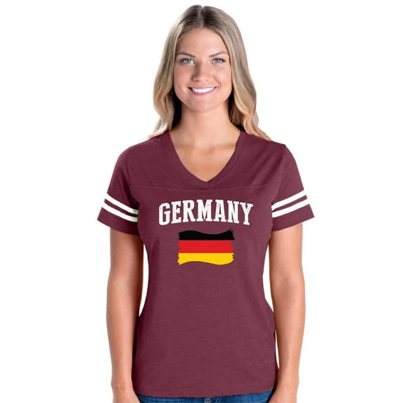 NIB - Womens Football Fine Jersey T-shirts - Germany Flag