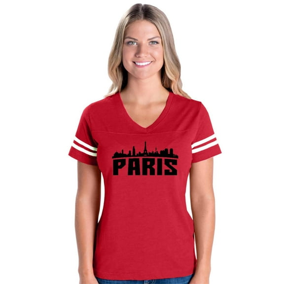 NIB - Womens Football Fine Jersey T-shirts, up to Size 3XL - Paris