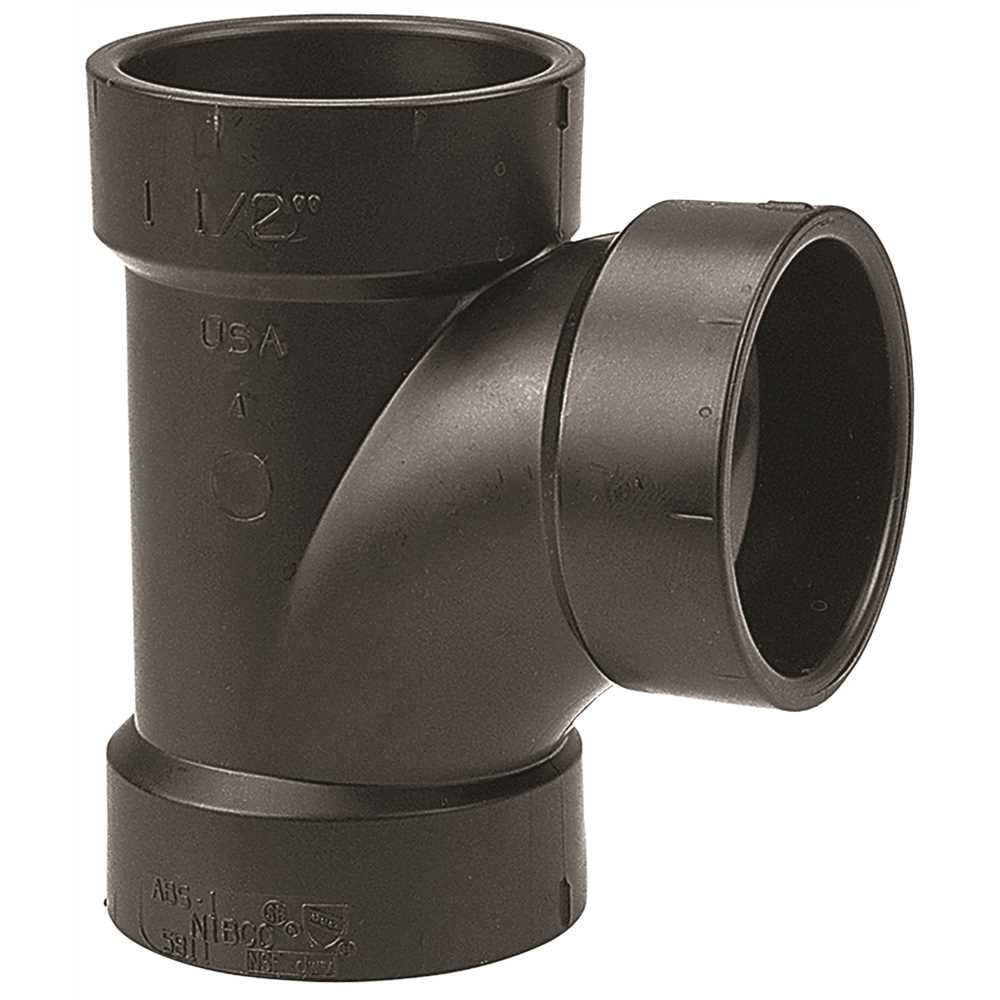 NIBCO C5811HD112 1-1/2 in. ABS DWV All Hub Sanitary Tee