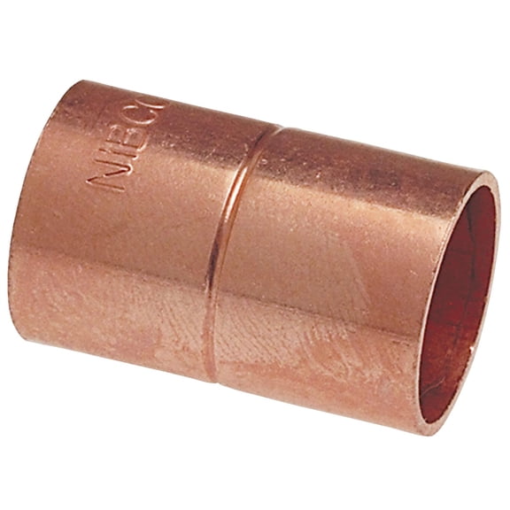 NIBCO Fig No 600-RS, 4 in. Copper Coupling with Rolled Tube Stop, Cup x Cup, Solder CA3