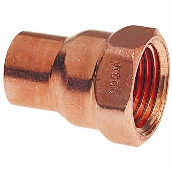 NIBCO W01080D Pipe Adapter 3/4" Copper X 1" D FPT Copper