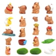 thumbnail image 1 of NIBERDA 20 pcs Mini Capybara Figurines, Resin Tiny Capybara Figures Animals for Miniature Garden, 1 of 6