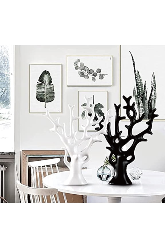 Ceramic figurines,1pc Ceramic Trinkets Wedding Decoration Hangers to Decorate Girl Gift Jewelry Tree Holder Display Tree Jewelry Tree for Earrings Desktop Decor Ceramic Figurine Porcelain