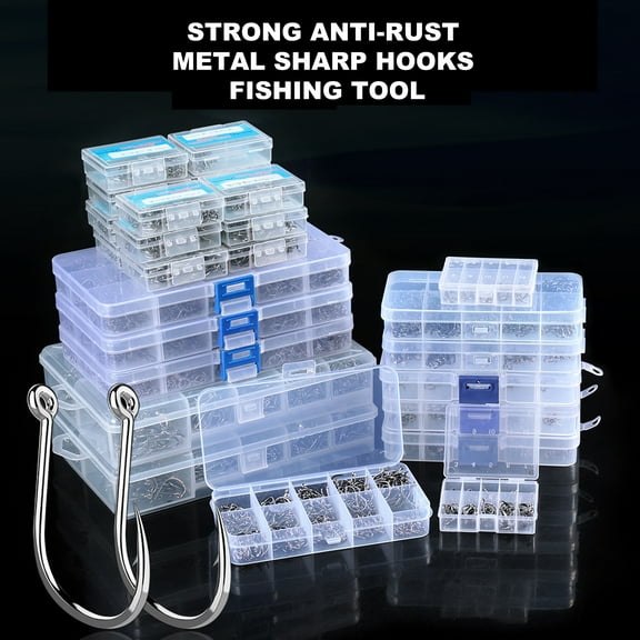 NIBOLOG 1 Box Fishing Hooks Strong Anti-rust Metal Sharp Fish Circle Hooks Fishing Tool