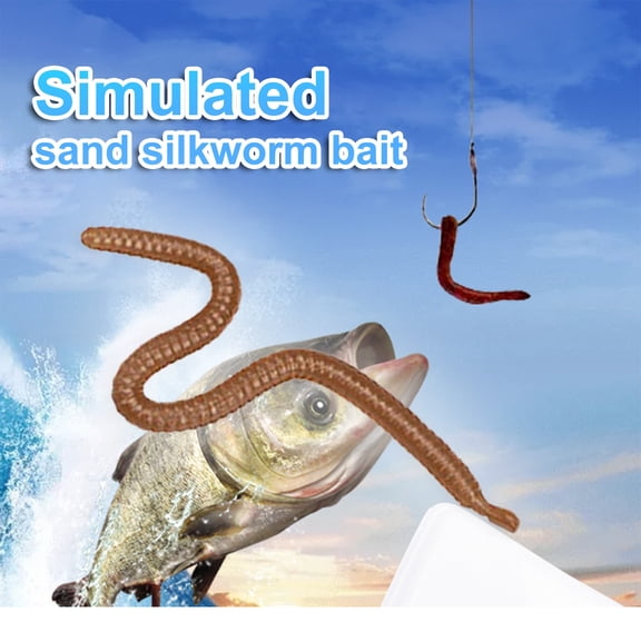 NIBOLOG 1 Box Vivid Bionic Nereis Lures Freshwater Earthworm Soft Bait for Fishing