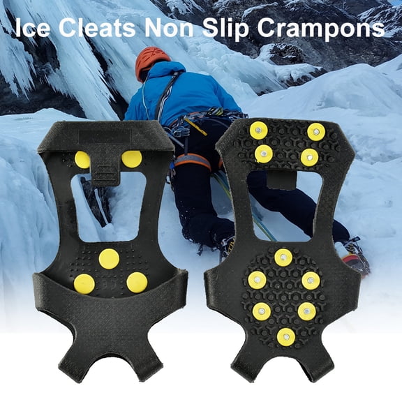 NIBOLOG 1 Pair Anti-Slip Winter Shoes Boot Grips Snow Gripper Ice Cleats Spikes Crampons