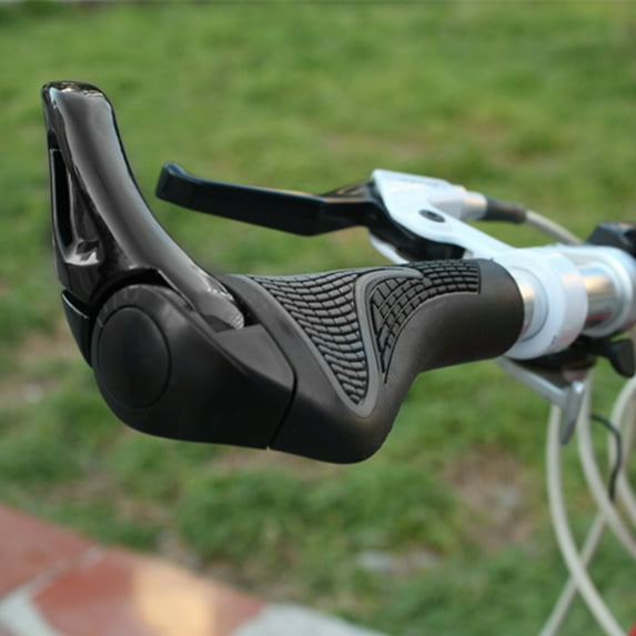 NIBOLOG 1 Pair Anti-slip Handlebar Grips Horn Design Lightweight Shock-Absorbing Handlebar Sleeves for Cycling