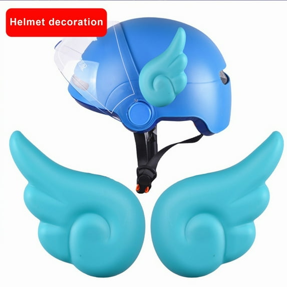 NIBOLOG 1 Pair Motorcycle Helmet Wing Decoration Adhesive Universal Cycling Scooter Bicycle Motorbike Skateboarding Helmet Decorative Wing Helmet Accessories