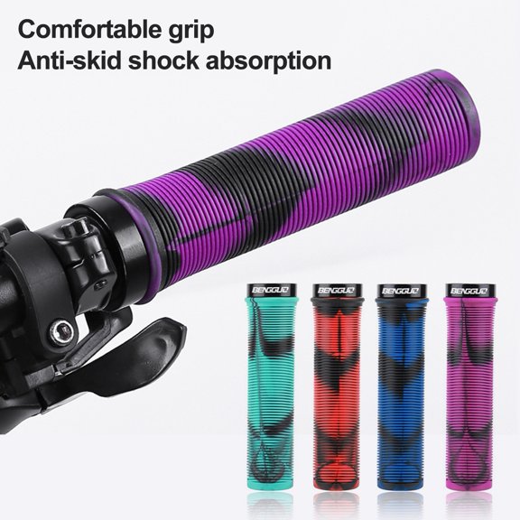 NIBOLOG 1 Pair Soft Rubber Handlebar Cover Camouflage Print Soft Anti-Skid Bicycle Handlebar Grips Ergonomic Design MTB Handlebar Grips