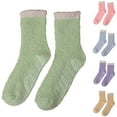 thumbnail image 1 of NIBOLOG 1 Pair Women Fuzzy Socks Super Soft Non-Slip Washable Non-Fading Cold Protection Winter Warm Cozy Slipper Socks, 1 of 8