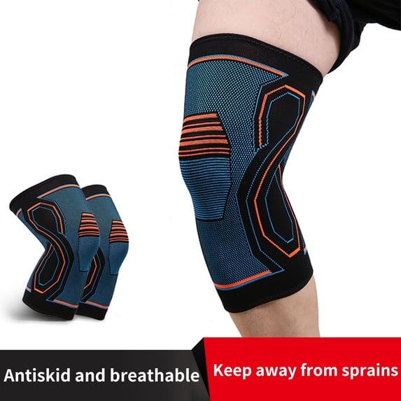 NIBOLOG 1 Pc Sports Knee Pad Breathable Elastic Comfortable to Wear Professional Sweat-absorption Protective Nylon Running Climbing Knee Sleeve Training Guard