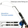 thumbnail image 1 of NIBOLOG 1 Set 50cm/67cm Winter Fishing Rod with Reel Ultrashort Telescopic Adjustable Ultralight Angling Carbon Fiber Two/Three-sections Ice Fishing Pole for Outdoor, 1 of 8
