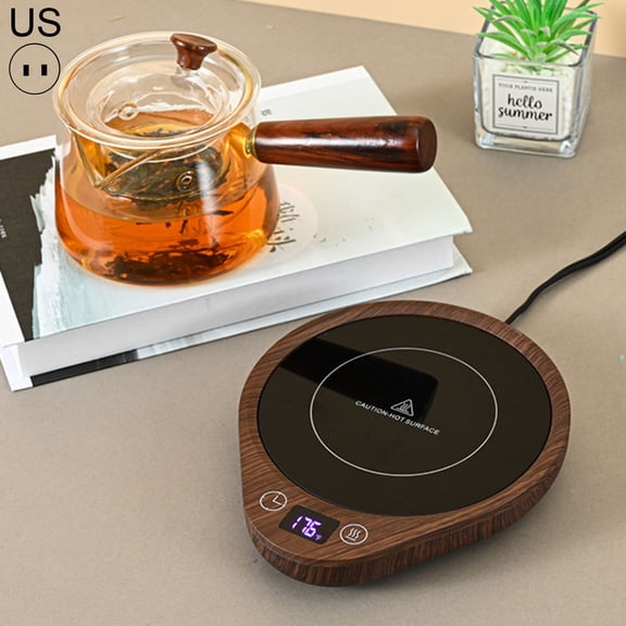 NIBOLOG 1 Set Electric Coaster Heating Evenly Rapid Heat-up Touch Operation Milk Tea Heating Pad for Coffee Shop