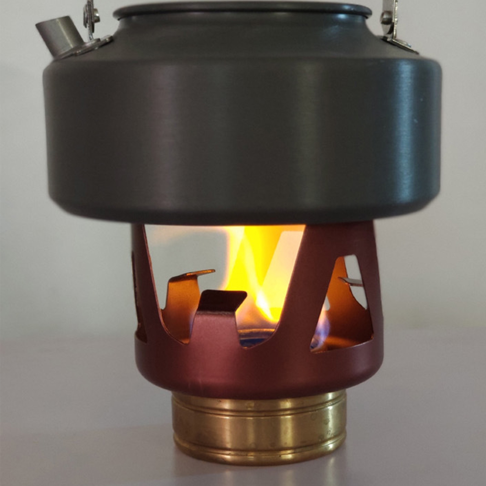 NIBOLOG 1 Set Windproof Sturdy Alcohol Stove Aluminum Alloy Practical Good Sealing Camping Stove for Camping