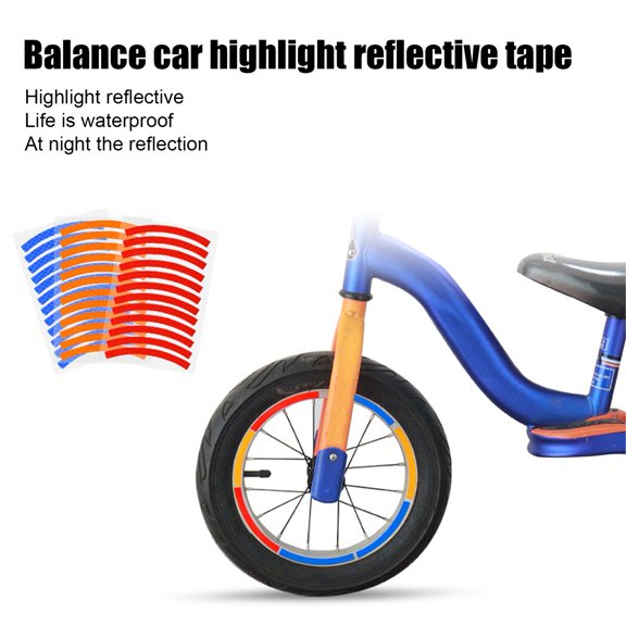 NIBOLOG 1 Sheet Safety Warning Sticker Waterproof Anti-fade Decorative Luminous Strong Adhesive Reflective Decals for Cycling