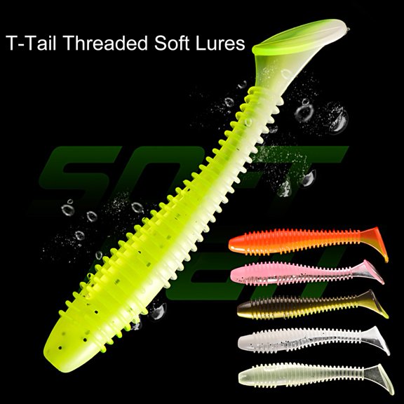 NIBOLOG 10Pcs 6cm/1.4g Lure Bait Long Service Life Simulation Design for Fishing Soft Silicone Fishing Lure for Fisher