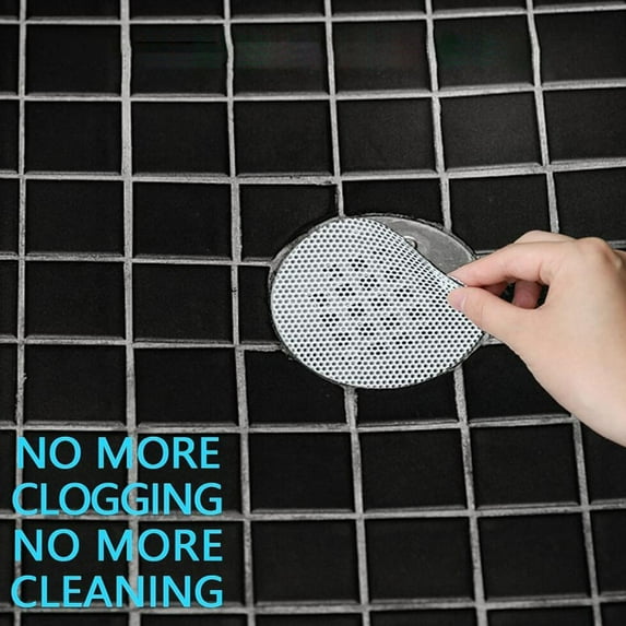 NIBOLOG 12Pcs Hair Catcher Deodorant Stay-put Long-lasting Shower Stall Drain Protector for Bathroom